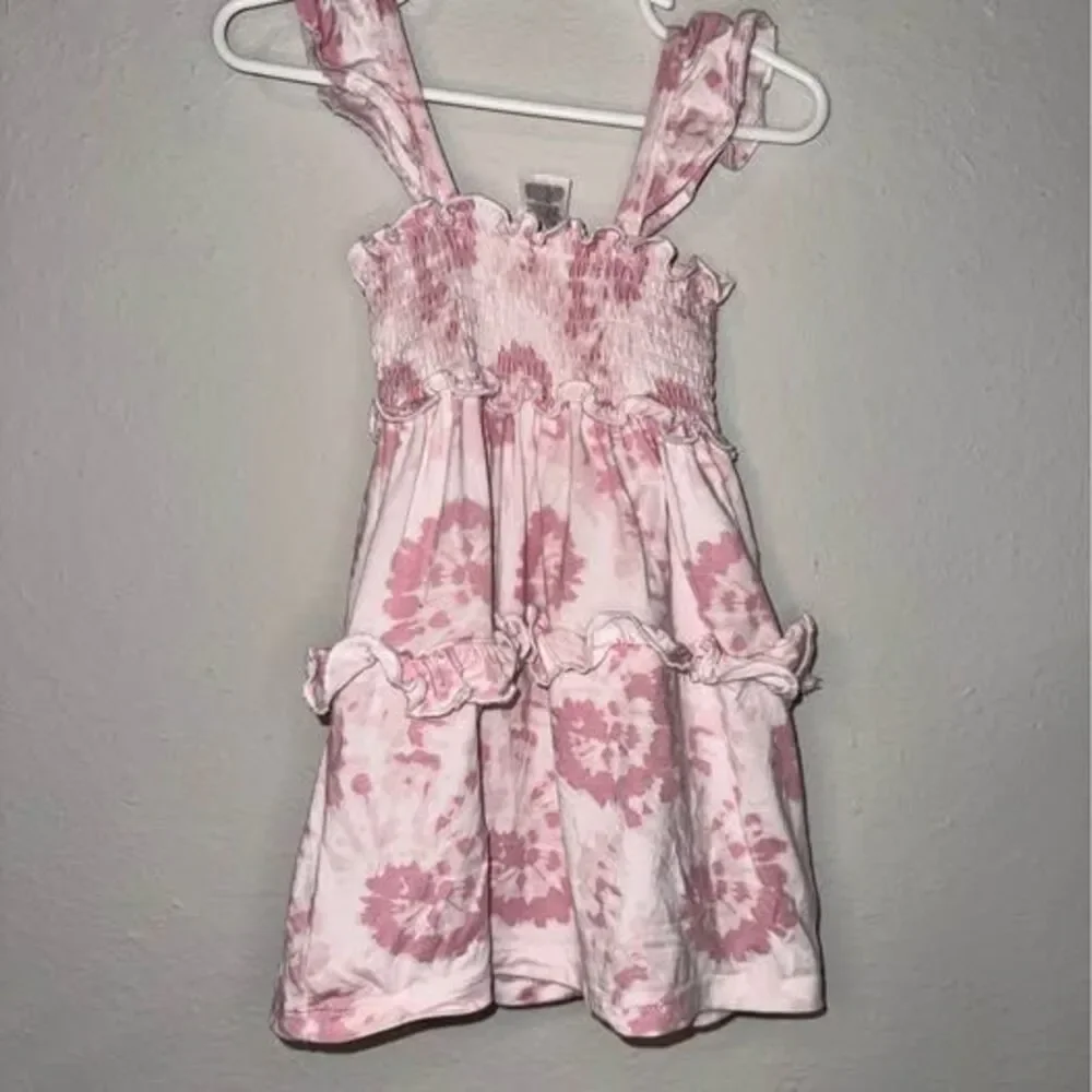 Milk berry bamboo Girls Pink Tie-Dye Ruffle Dress size 18m